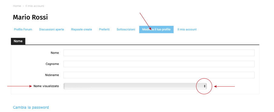 Profilo forum
