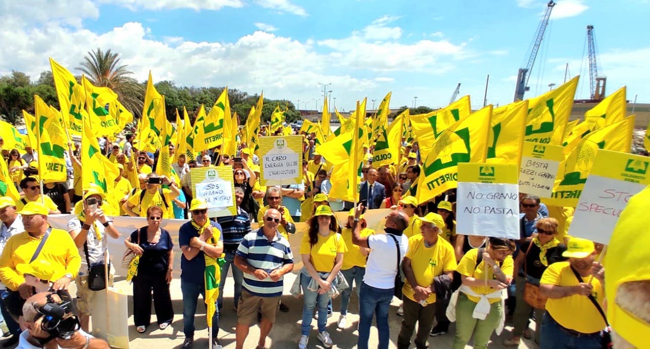 Manifestazione agricoltori siciliani \Foto Coldiretti