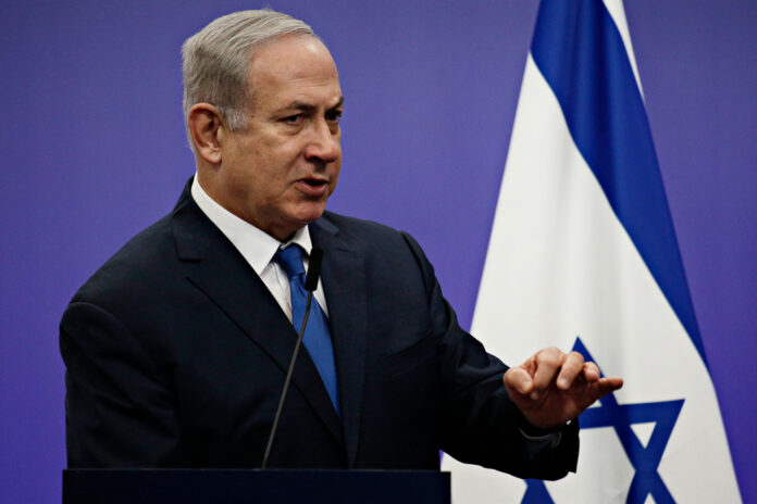 Press,Statement,By,Prime,Minister,Of,Israel,Benjamin,Netanyahu,At