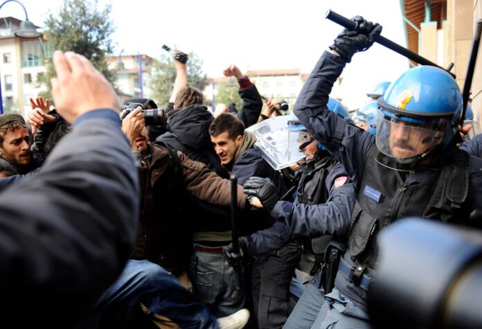 polizia proteste dl sicurezza